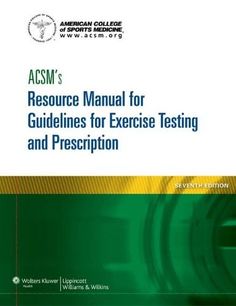 american college of sports medicine guidelines exercise program